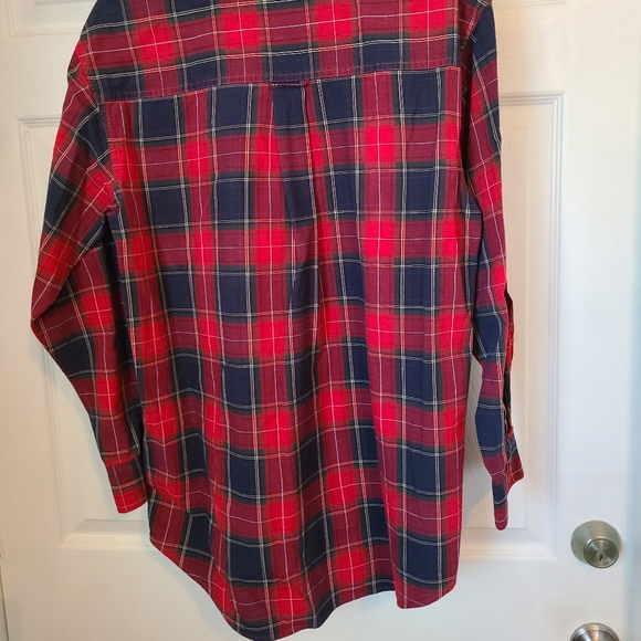 Vintage Chaps by Ralph Lauren, Men's Classic Long Sleeve Plaid Shirt - Picture 9 of 9